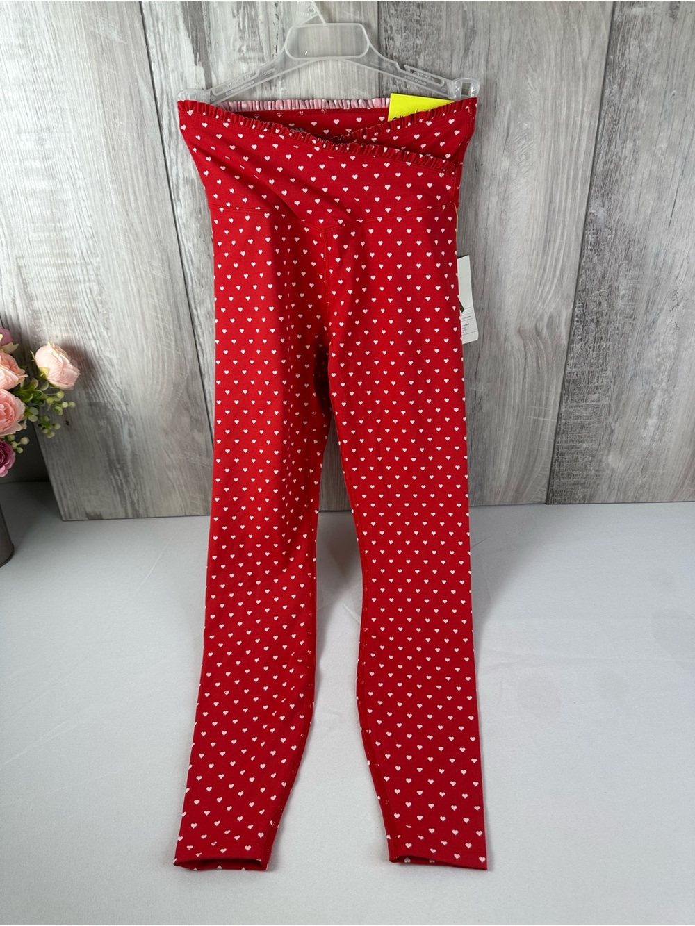all in motion Red Heart-Print Active Leggings